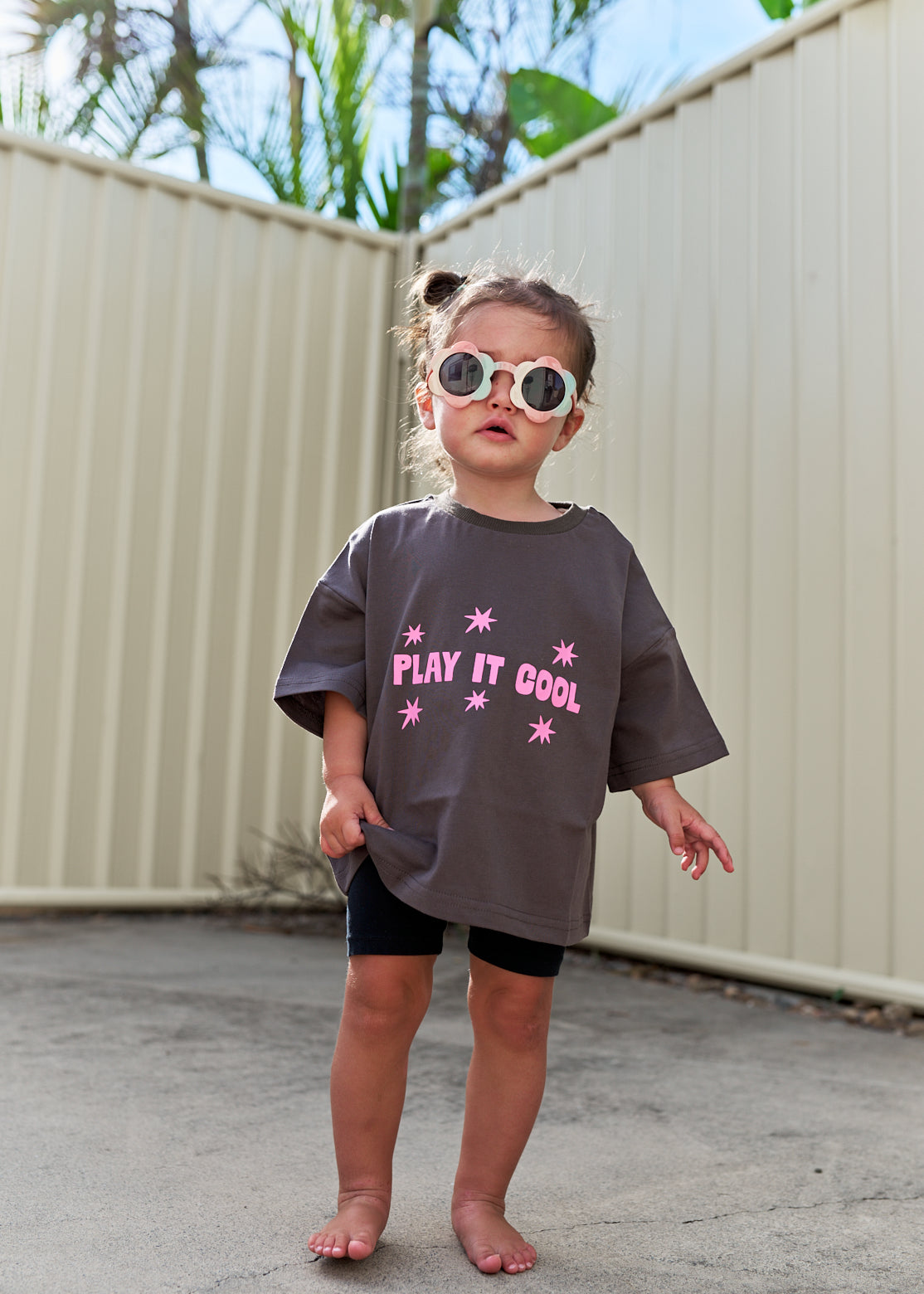 Play It Cool Tee - Charcoal